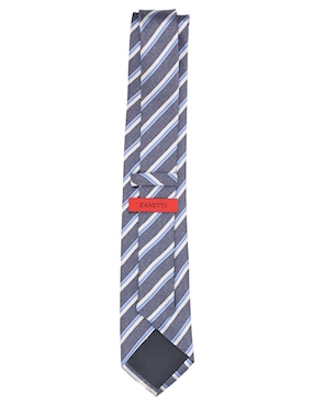 Corbata Zanetti regular de seda estampado a rayas para hombre