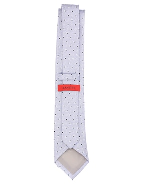 Corbata Zanetti regular de seda estampado lunares para hombre