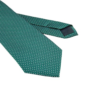 Corbata Zanetti regular estampado chevron para hombre