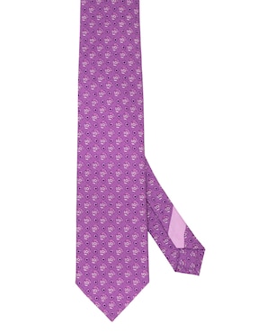 Corbata Pineda Covalin regular de seda estampada para hombre