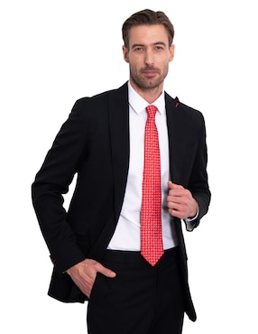 Corbata Pineda Covalin regular de seda estampada para hombre