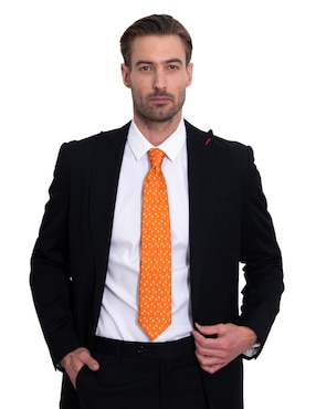 Corbata Pineda Covalin regular de seda estampada para hombre