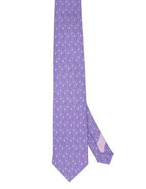 Corbata Pineda Covalin regular de seda estampada para hombre