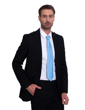 Corbata Pineda Covalin regular de seda estampada para hombre