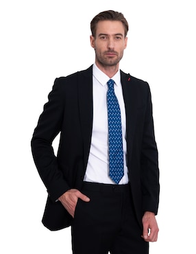 Corbata Pineda Covalin regular de seda estampada para hombre