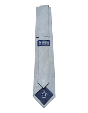Corbata Original Penguin regular de seda estampado a cuadros para hombre