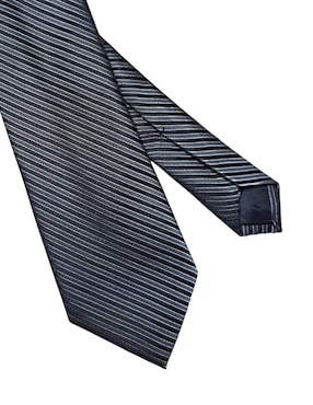 Corbata Perry Ellis regular de seda estampado a rayas para hombre