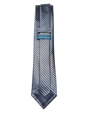 Corbata Perry Ellis regular de seda estampado a rayas para hombre