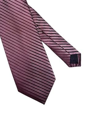 Corbata Perry Ellis regular de seda estampado a rayas para hombre