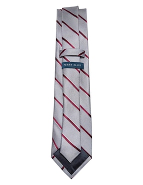 Corbata Perry Ellis regular de seda estampado a rayas para hombre