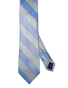 Corbata Perry Ellis regular de seda estampado a rayas para hombre