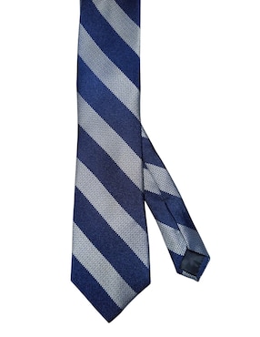 Corbata Perry Ellis regular de seda estampado a rayas para hombre