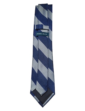 Corbata Perry Ellis regular de seda estampado a rayas para hombre