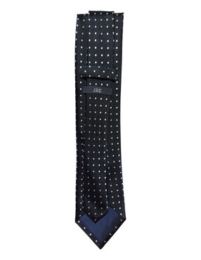 Corbata JBE regular de seda estampado lunares para hombre