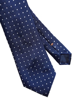 Corbata JBE regular de seda estampado lunares para hombre