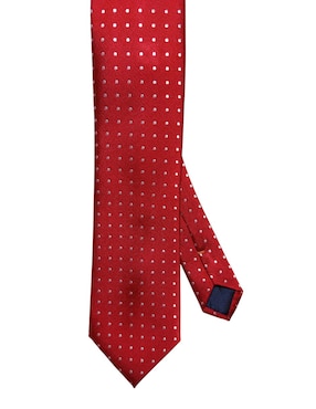 Corbata JBE regular de seda estampado lunares para hombre