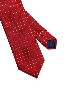 Corbata JBE regular de seda estampado lunares para hombre