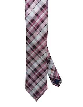 Corbata JBE regular de seda estampado a cuadros para hombre