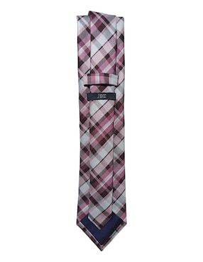 Corbata JBE regular de seda estampado a cuadros para hombre