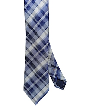 Corbata JBE regular de seda estampado a cuadros para hombre