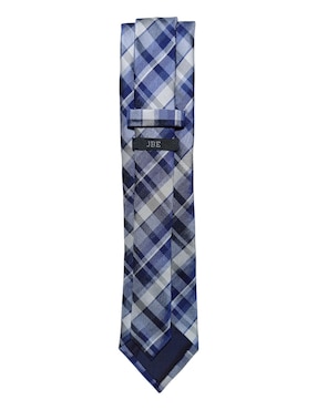 Corbata JBE regular de seda estampado a cuadros para hombre
