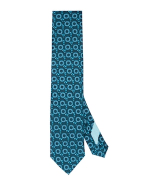 Corbata Pineda Covalin regular de seda estampado gráfico para hombre