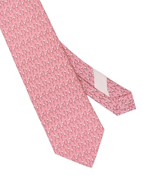 Corbata Pineda Covalin regular de seda estampado gráfico para hombre