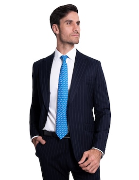 Corbata Pineda Covalin regular de seda estampado gráfico para hombre