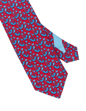 Corbata Pineda Covalin regular de seda estampado gráfico para hombre