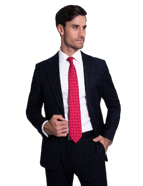 Corbata Pineda Covalin regular de seda estampado gráfico para hombre