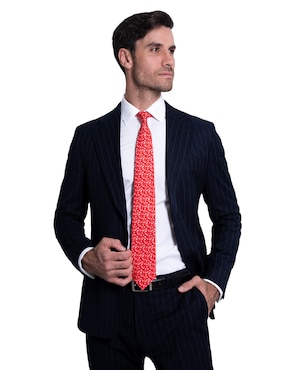 Corbata Pineda Covalin regular de seda estampado gráfico para hombre
