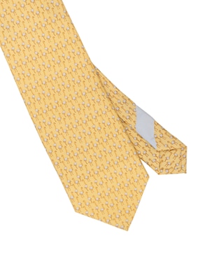 Corbata Pineda Covalin regular de seda estampado gráfico para hombre