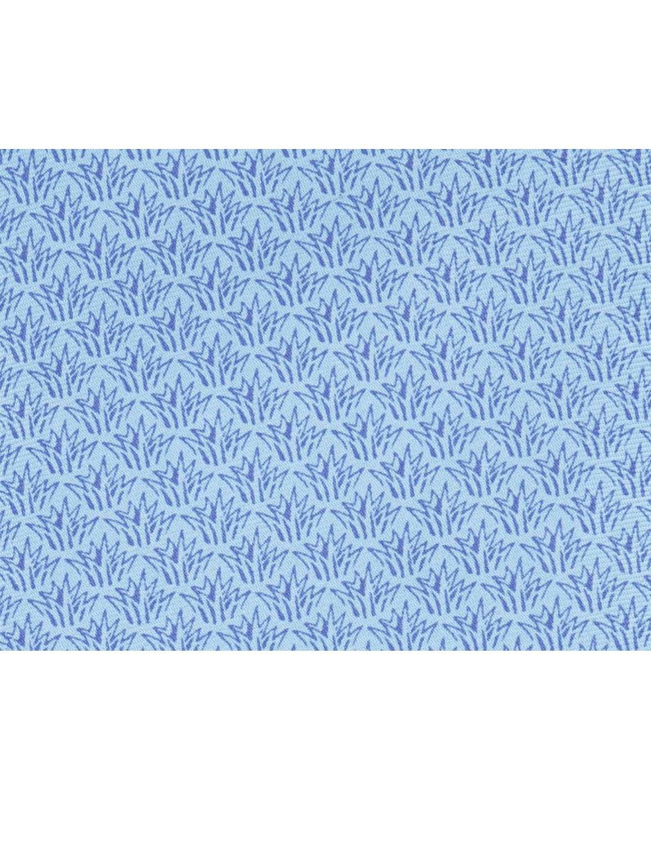 Corbata slim seda azul estampada 2