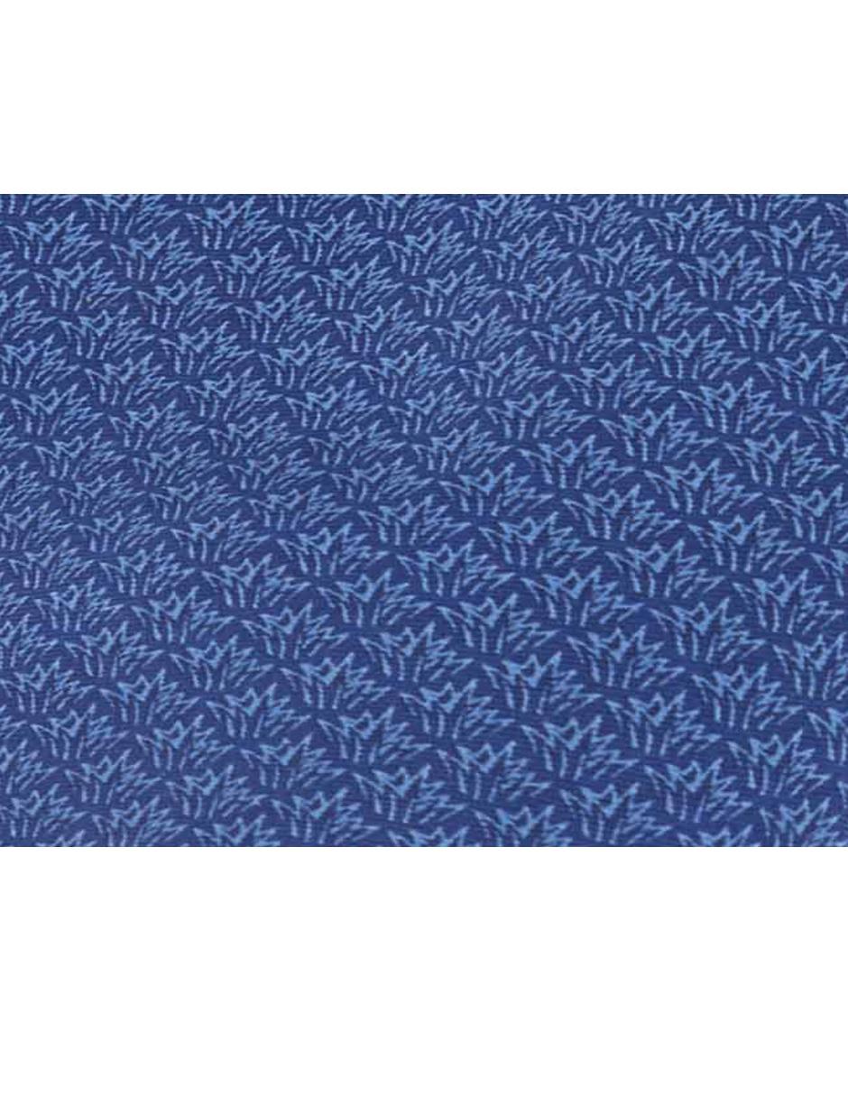 Corbata slim seda azul marino estampada 2