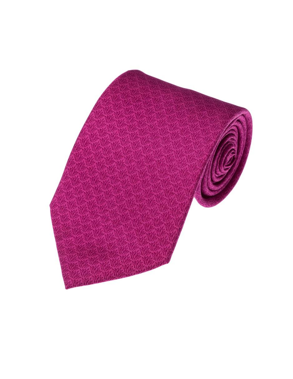 Corbata slim seda fucsia estampada 3