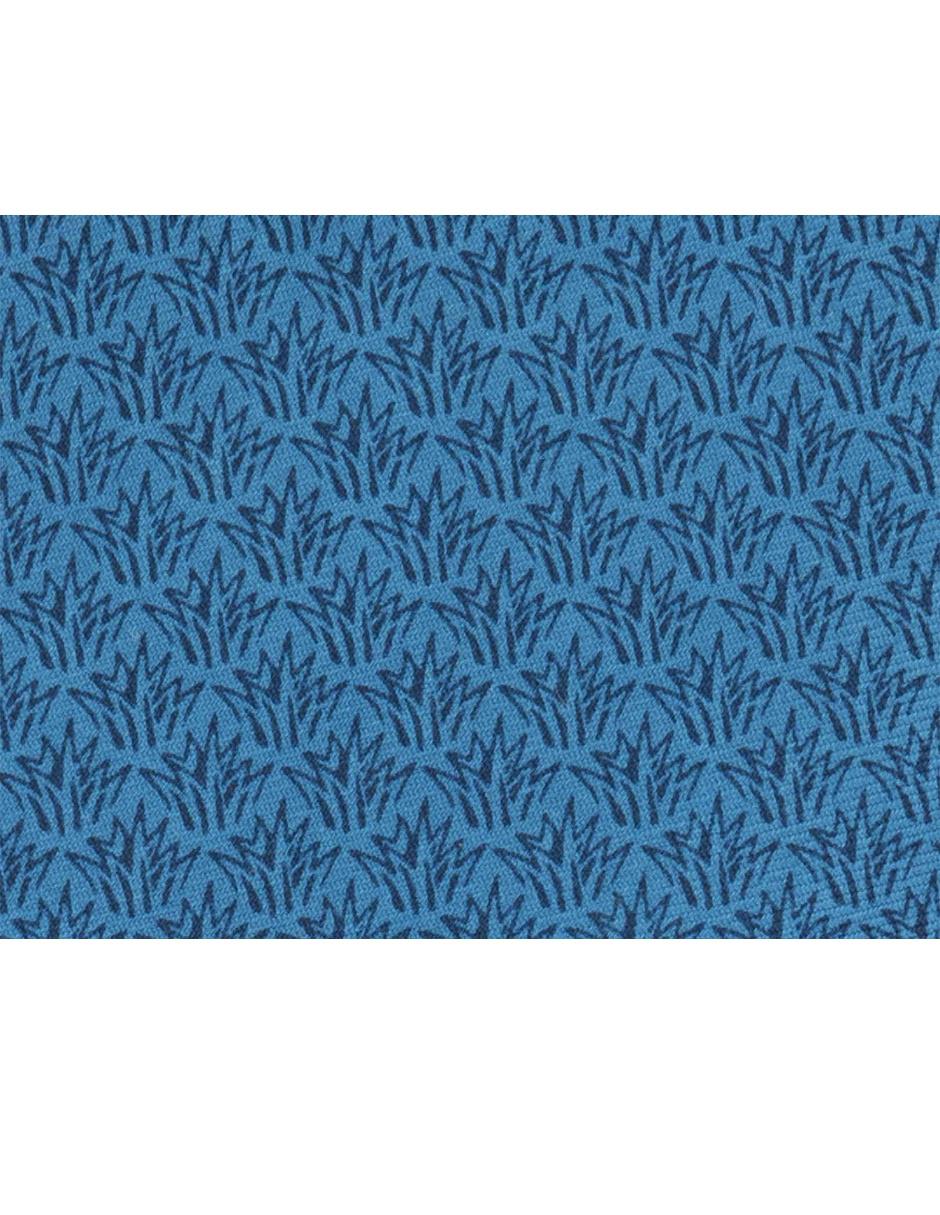 Corbata slim seda turquesa estampada 2
