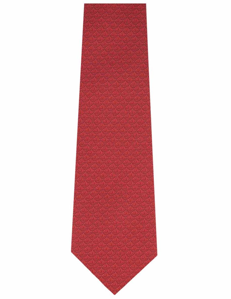 Corbata slim seda vino estampada 3