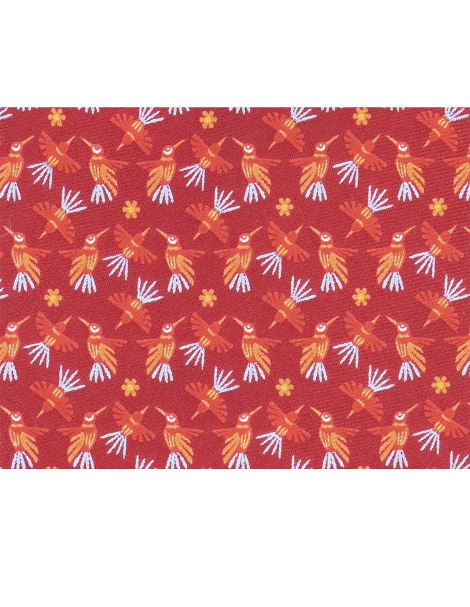 Corbata slim seda roja estampada 2