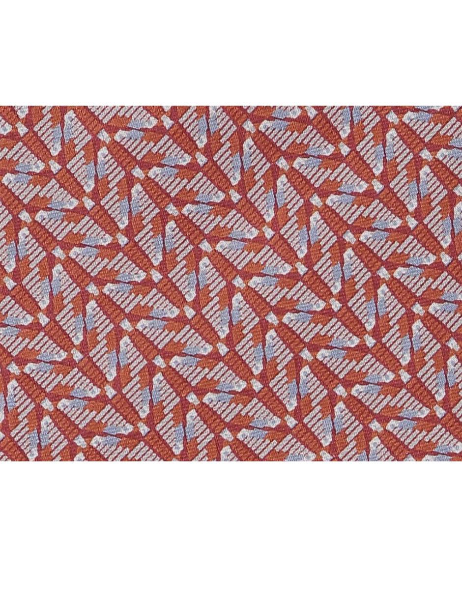 Corbata slim seda roja estampada 2