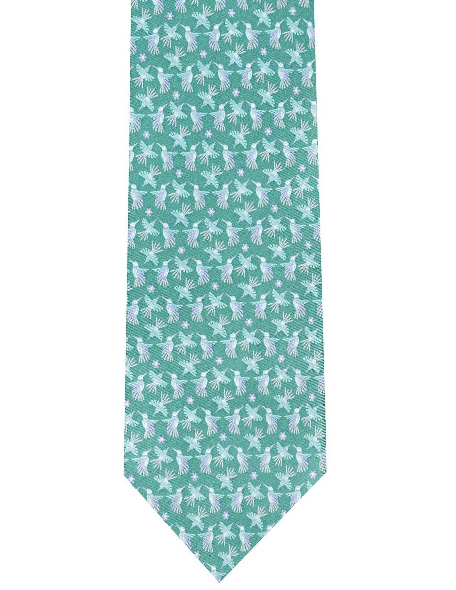Corbata slim seda verde 2
