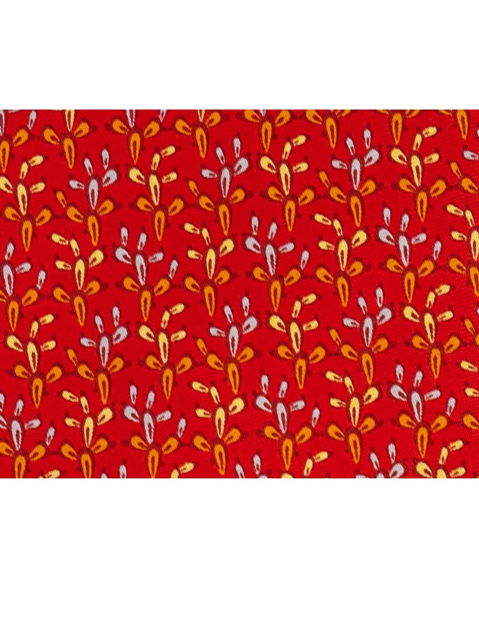 Corbata regular seda roja estampada 3
