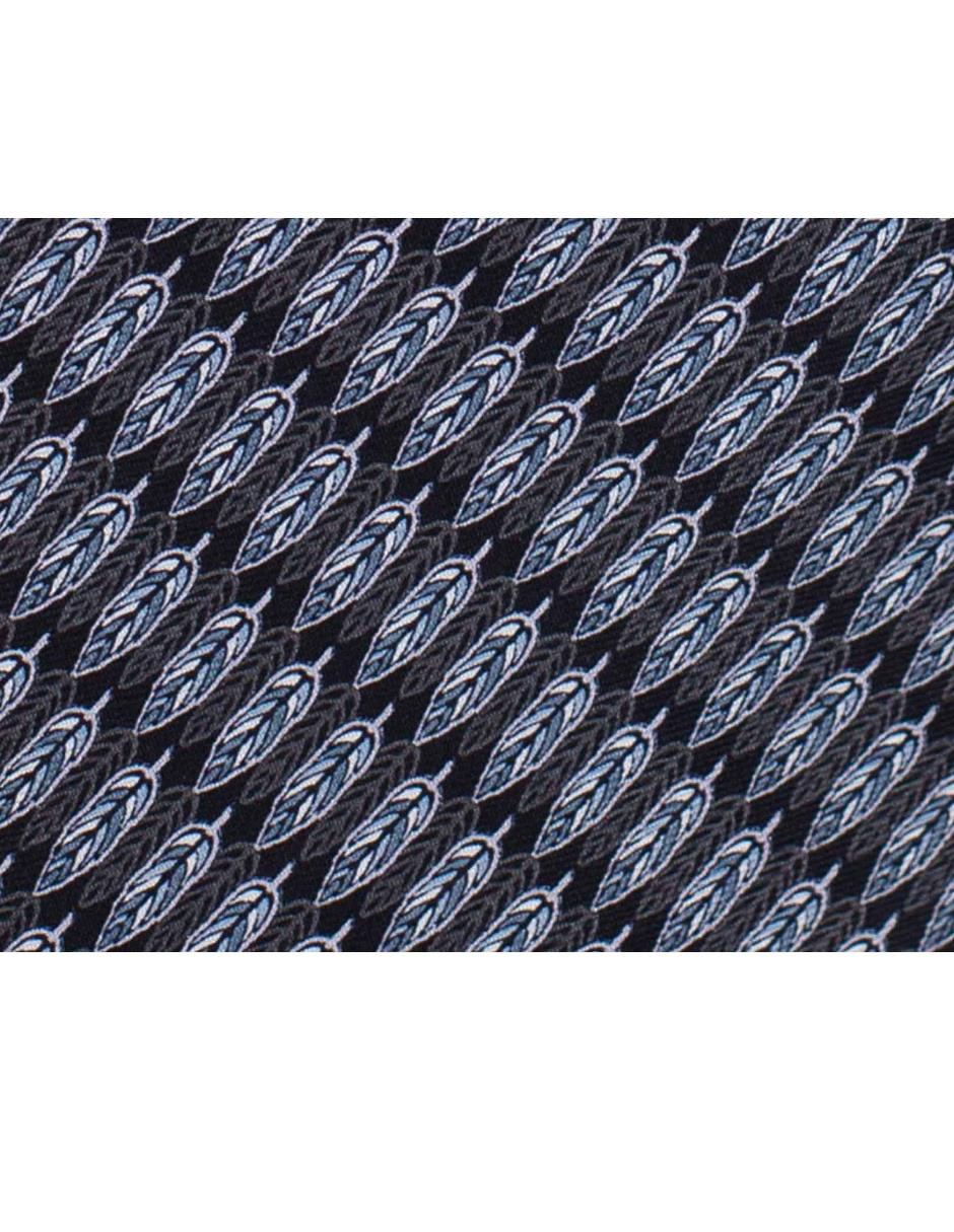 Corbata regular seda negra con diseño gráfico 2