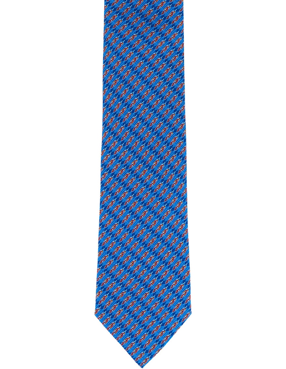 Corbata regular de seda gráfico para hombre 2