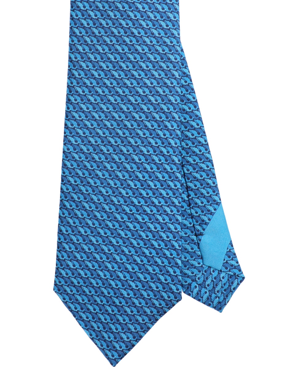 Corbata regular de seda estampada para hombre
