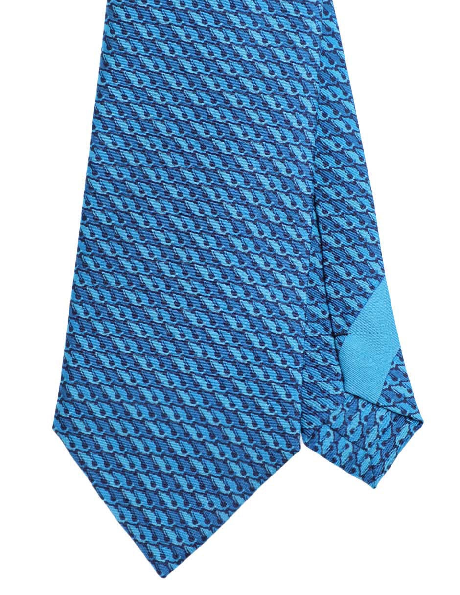 Corbata regular de seda estampada para hombre 3