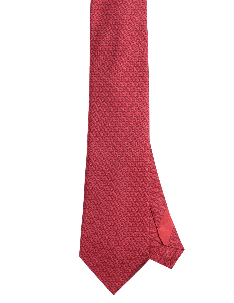 Corbata regular de seda estampada para hombre