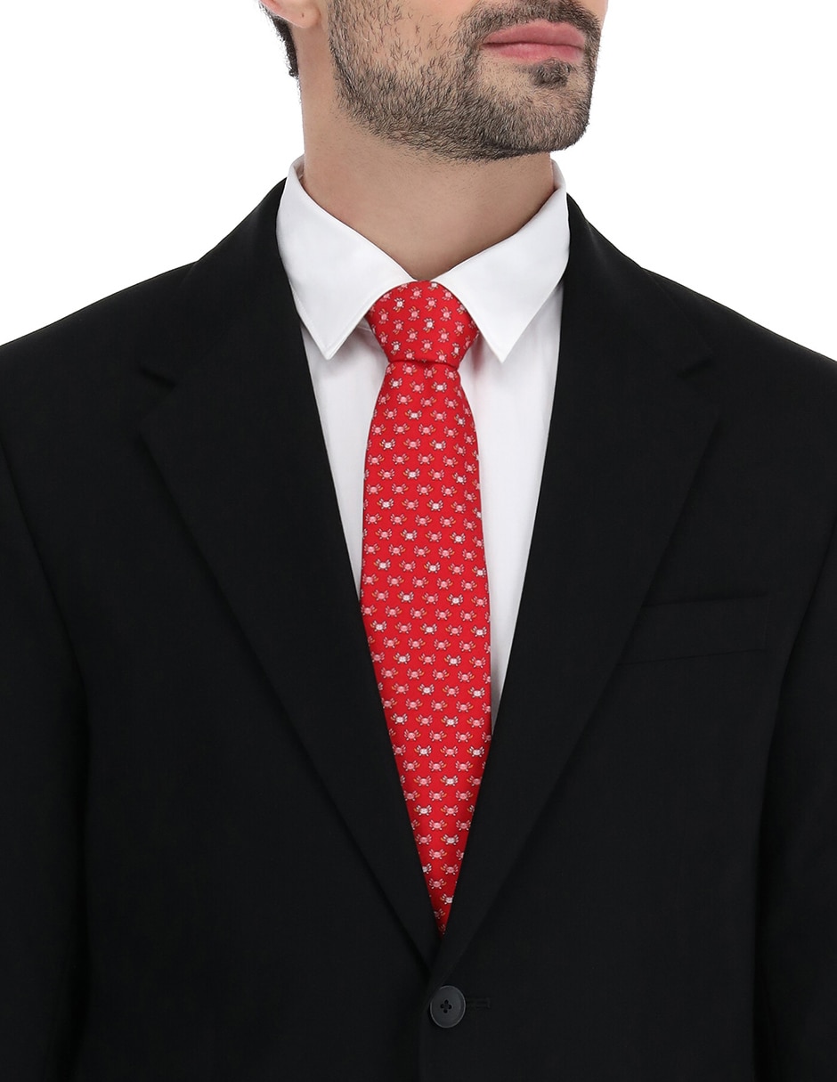 Corbata regular de seda para hombre 4