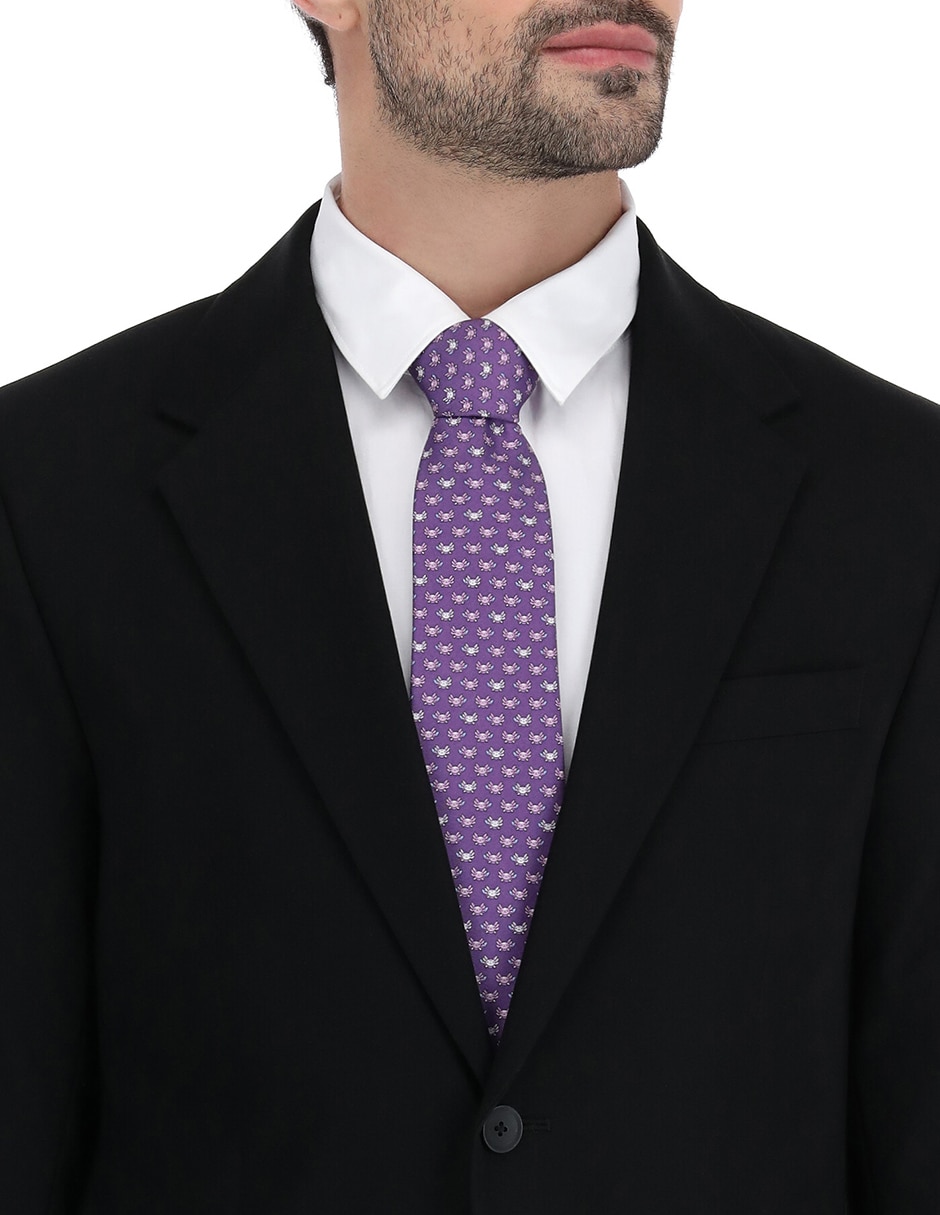 Corbata regular de seda para hombre 4