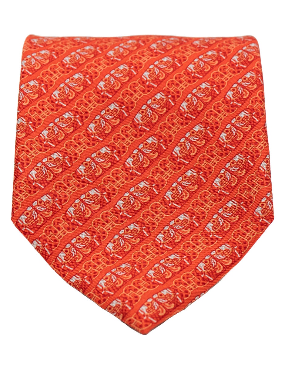 Corbata regular de seda estampada para hombre 3