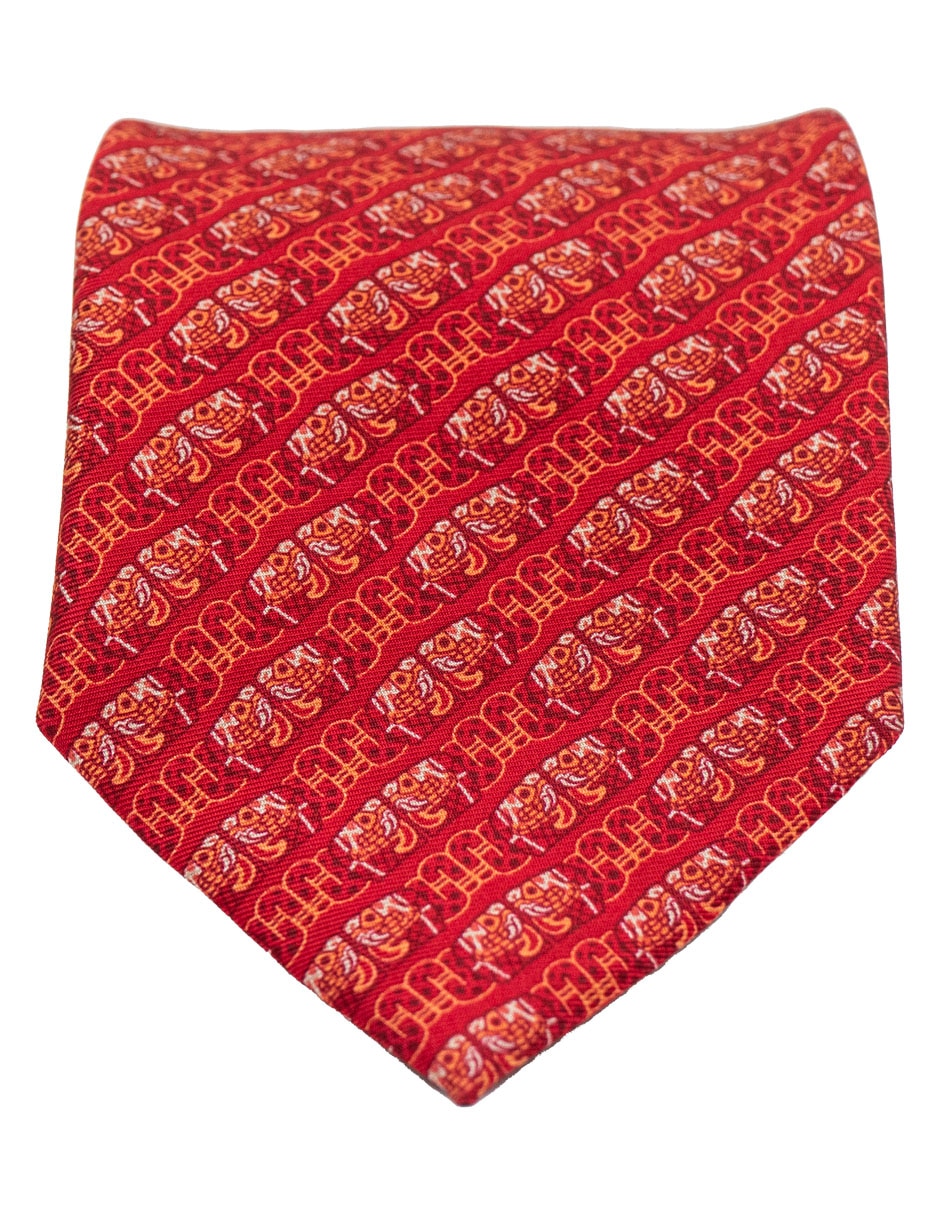 Corbata regular de seda estampada para hombre 3